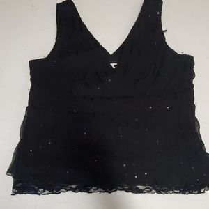 Black dress top with sequins size 14 Studio 1940
